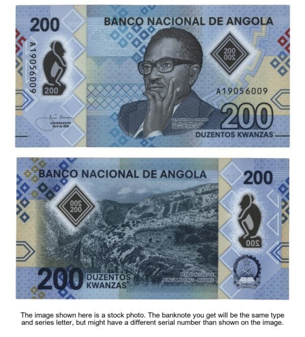 ANGOLA 200 kwanzas 2020 / polymer plastic / UNC