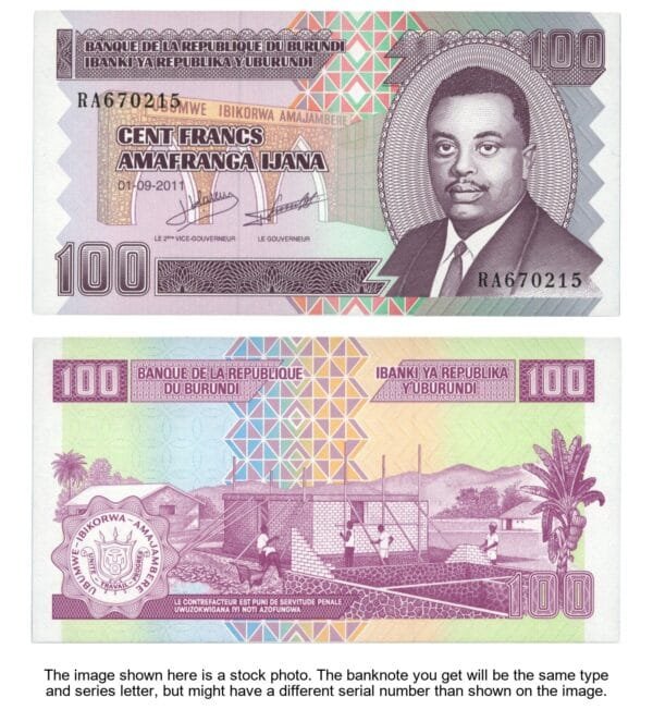 BURUNDI 100 francs 2011 UNC