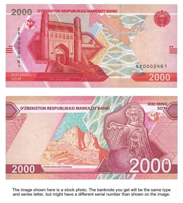 UZBEKISTAN 2000 som 2021 UNC