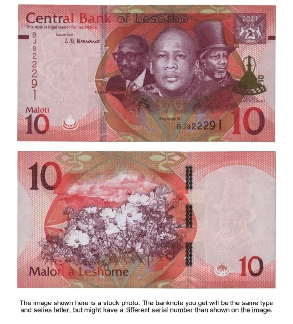 LESOTHO 10 maloti 2021 UNC