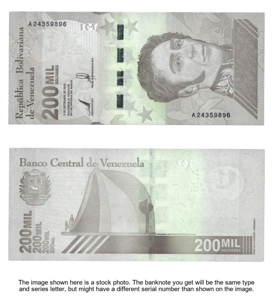 VENEZUELA 200000 bolívares 2020 UNC
