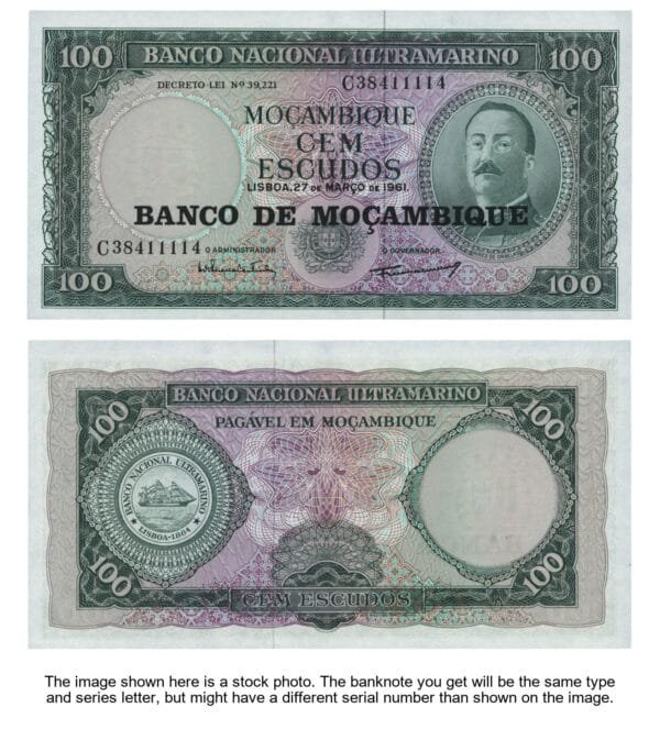 MOZAMBIQUE 100 escudos 1961 UNC