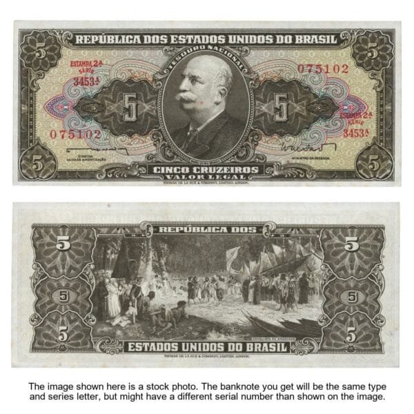 BRAZIL 5 cruzeiros ND XF+