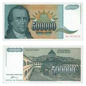 YUGOSLAVIA 500000 dinara 1993 UNC