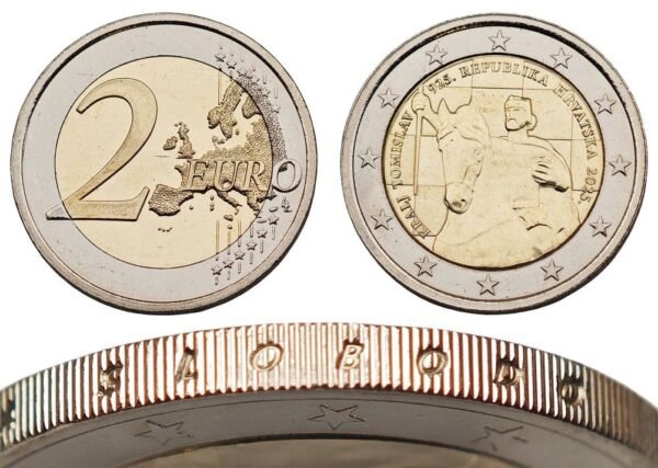 CROATIA 2 euro 2025 / King Tomislav / Edge inscription A / UNC