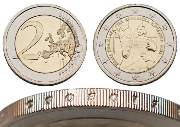 CROATIA 2 euro 2025 / King Tomislav / Edge inscription B / UNC