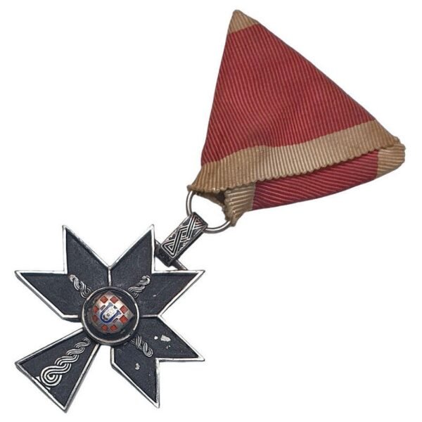 CROATIA Military Order of the Iron Trefoil, 4th class / WWII Ustasa / Military order