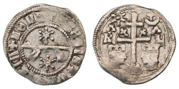 CROATIA 1 denar ND(1280-1282) / Slavonia / ban Stjepan Babonezić / R-L / VNGARIA / Silver / VF-
