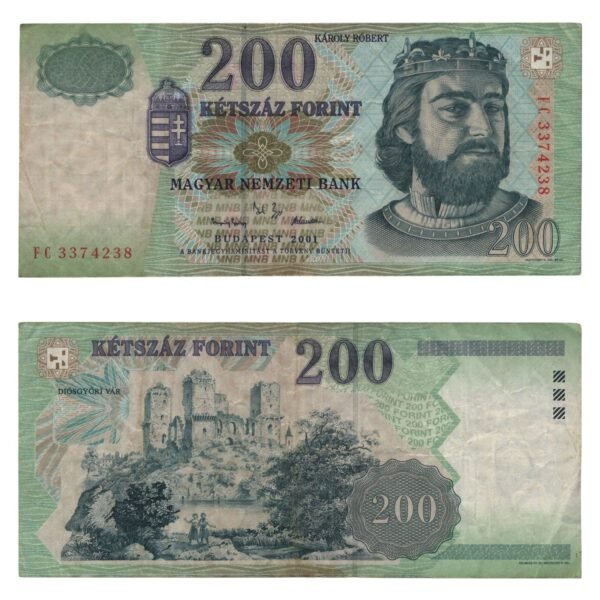 HUNGARY 200 forint 2001 VF