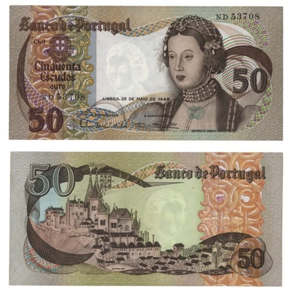 PORTUGAL 50 escudos 1968 XF