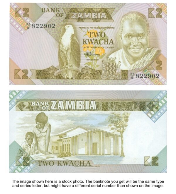 ZAMBIA 2 kwacha 1989 UNC