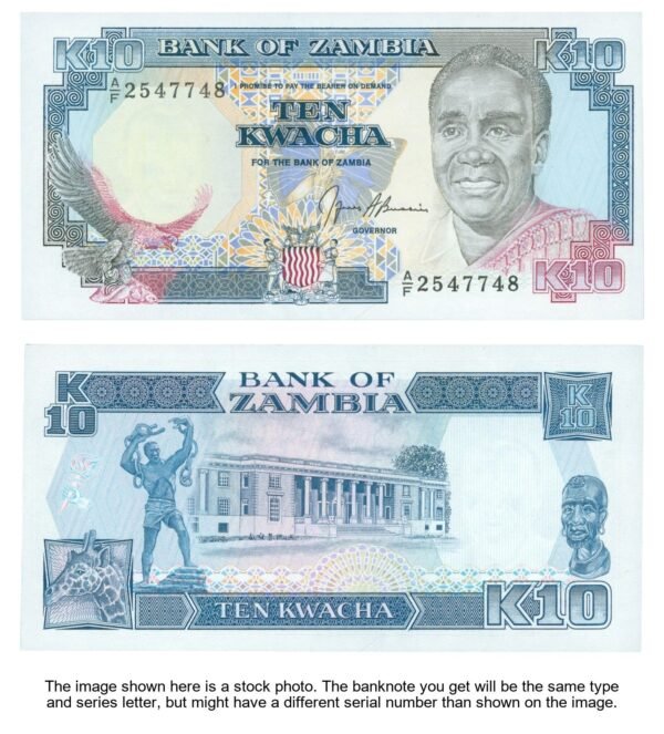 ZAMBIA 10 kwacha 1989 UNC