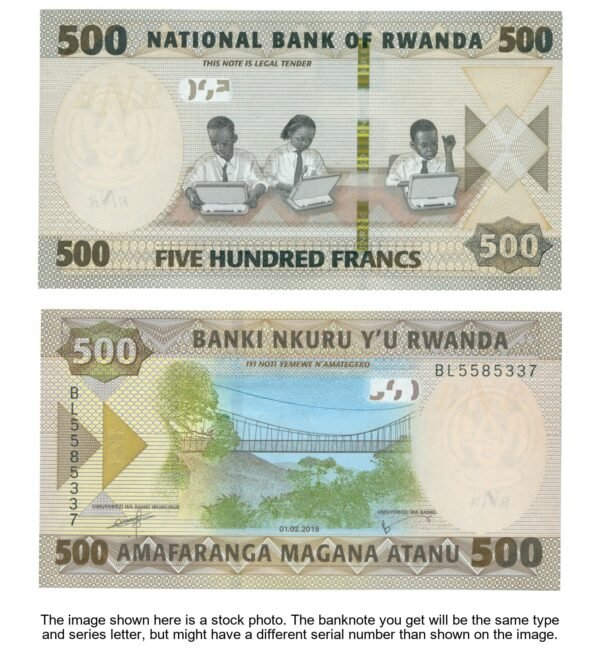 RWANDA 500 francs 2019 UNC