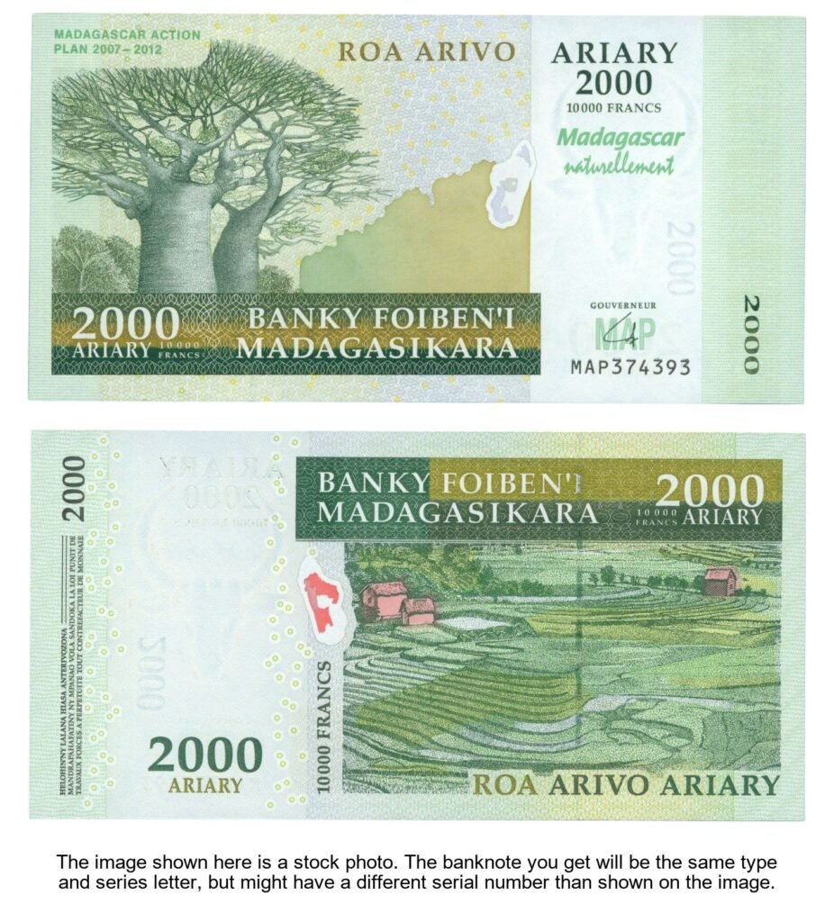 MADAGASCAR 2000 ariary 2007 / Madagascar Action Plan 2007-2012 / UNC