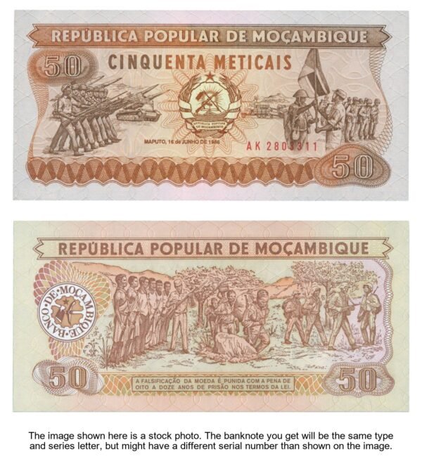 MOZAMBIQUE 50 meticais 1986 UNC