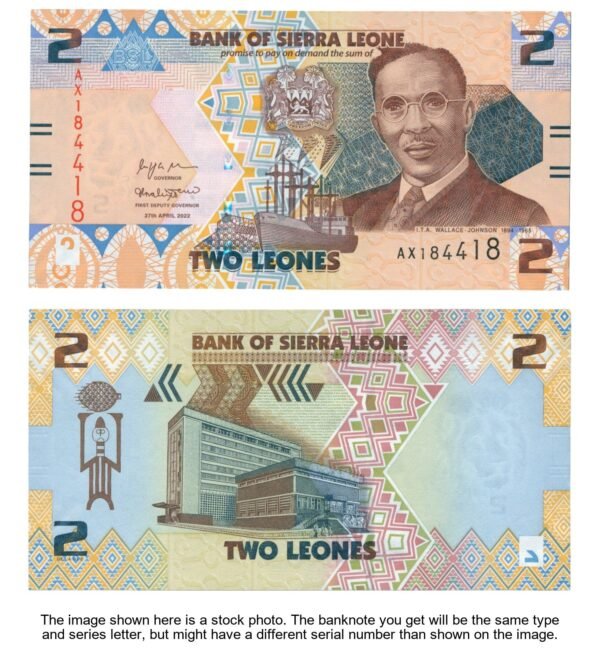 SIERRA LEONE 2 leones 2022 UNC
