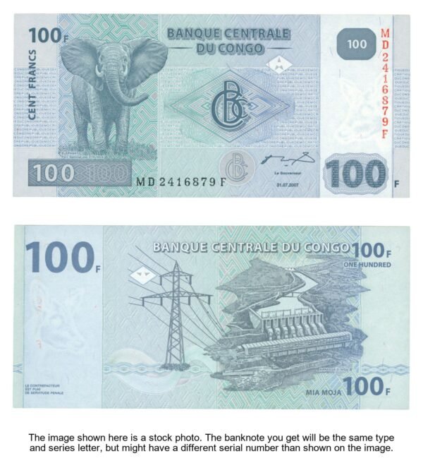 CONGO 100 francs 2007 UNC