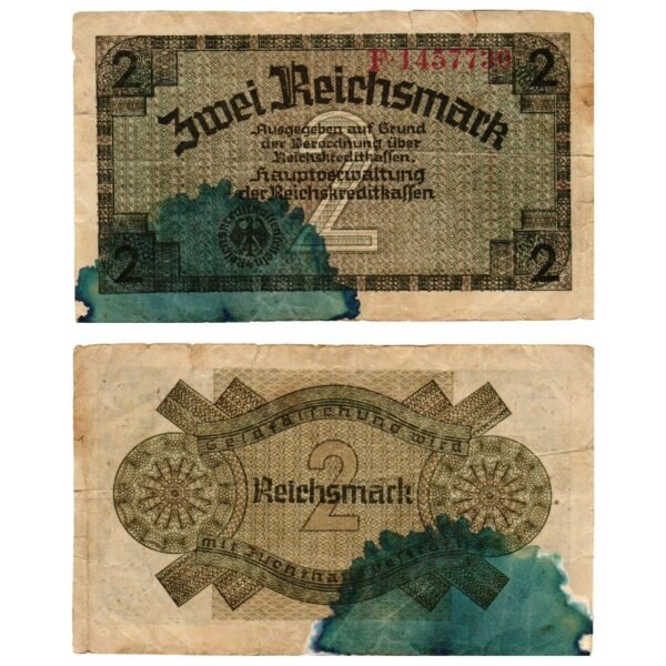 GERMANY 2 reichsmark ND(1940-1945) / 3rd Reich / VG