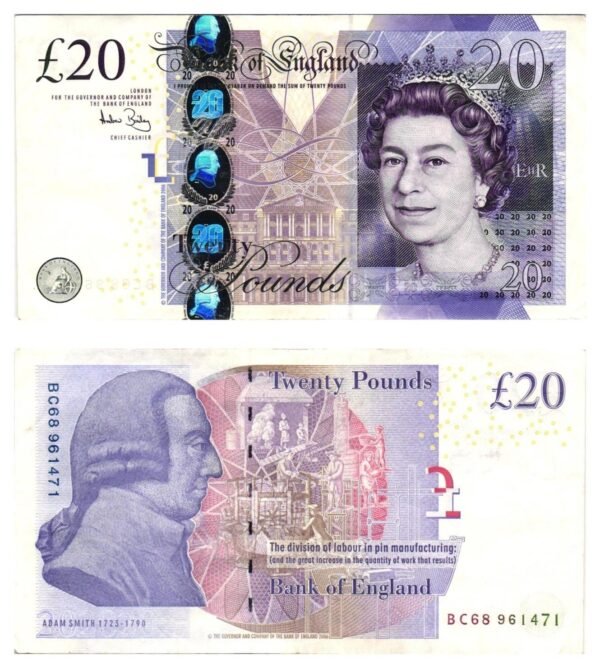 ENGLAND 20 pounds 2006 VF