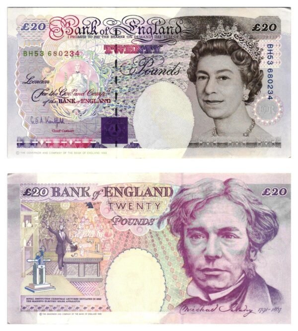 ENGLAND 20 pounds 1993 XF