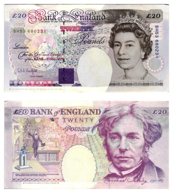 ENGLAND 20 pounds 1993 XF
