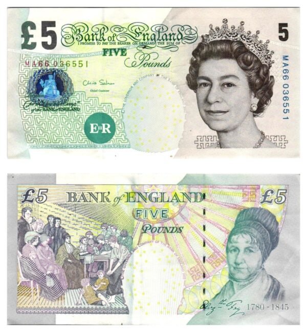 ENGLAND 5 pounds 2002 XF