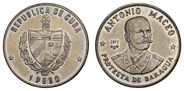 CUBA 1 peso 1977 / Antonio Maceo / UNC-