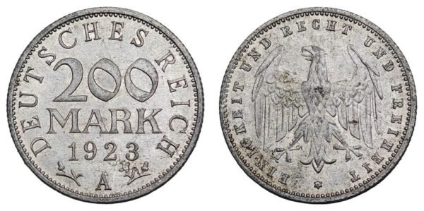 GERMANY 200 mark 1923A / Weimar Republic / XF