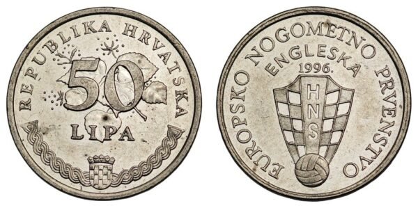 CROATIA 50 lipa 1996 / European Football Championship / XF