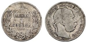 HUNGARY 1 korona 1895 / Silver / F