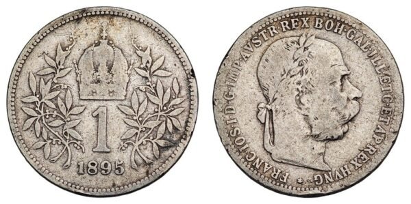 AUSTRIA 1 corona 1895 / Silver / F+