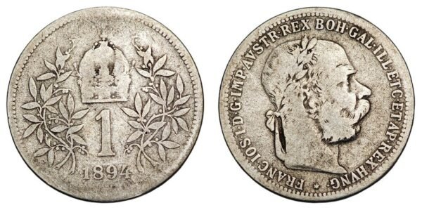 AUSTRIA 1 corona 1894 / Silver / F+