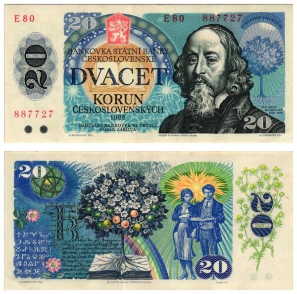 CZECHOSLOVAKIA 20 korun 1988 XF