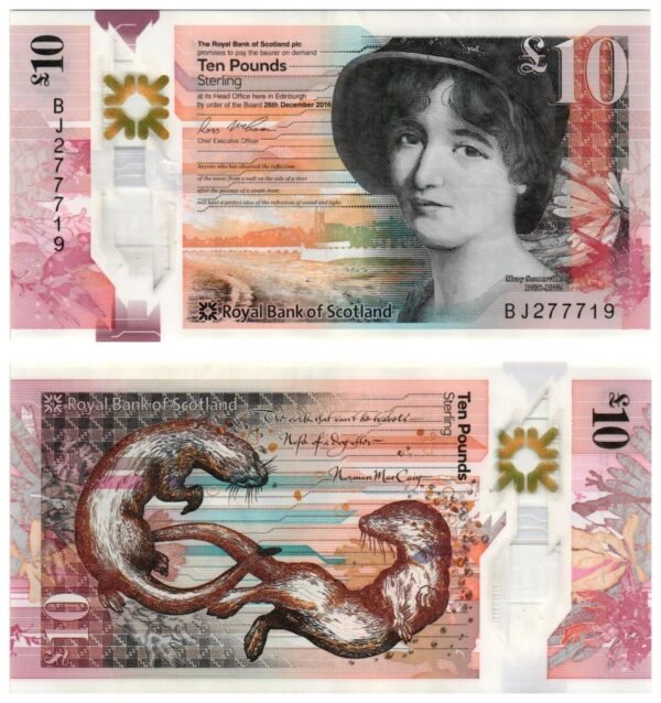 SCOTLAND 10 pounds 2016 / Royal Bank of Scotland / polymer plastic / VF