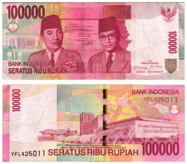 INDONESIA 100000 rupiah 2010 VF