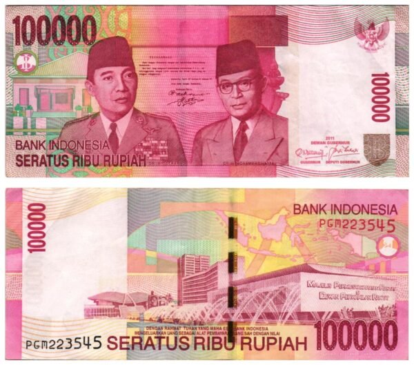 INDONESIA 100000 rupiah 2011 VF