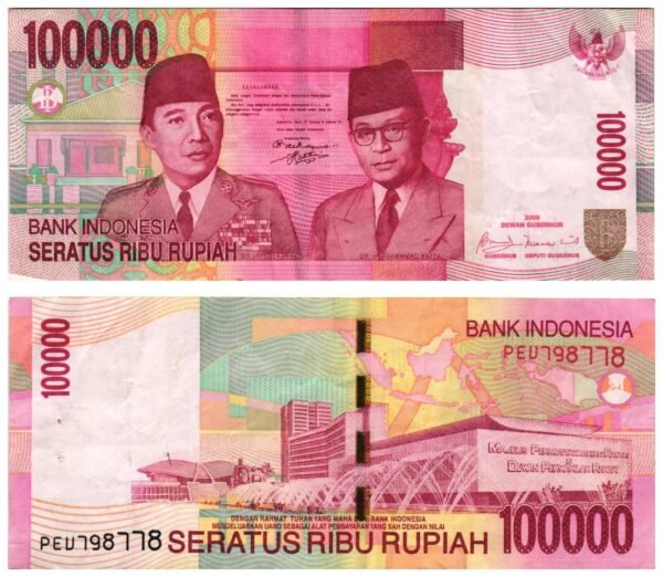 INDONESIA 100000 rupiah 2009 VF
