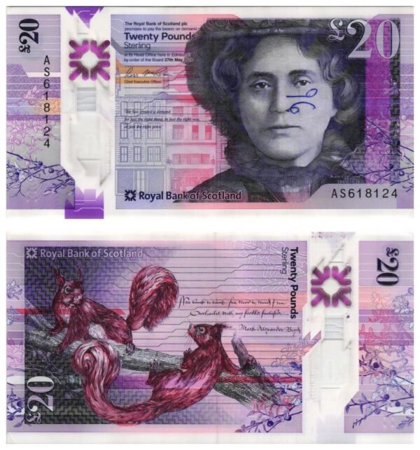 SCOTLAND 20 pounds 2019 / Royal Bank of Scotland / polymer plastic / VF-