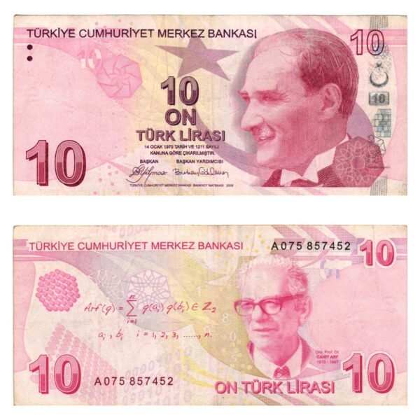 TURKEY 10 lira ND VF