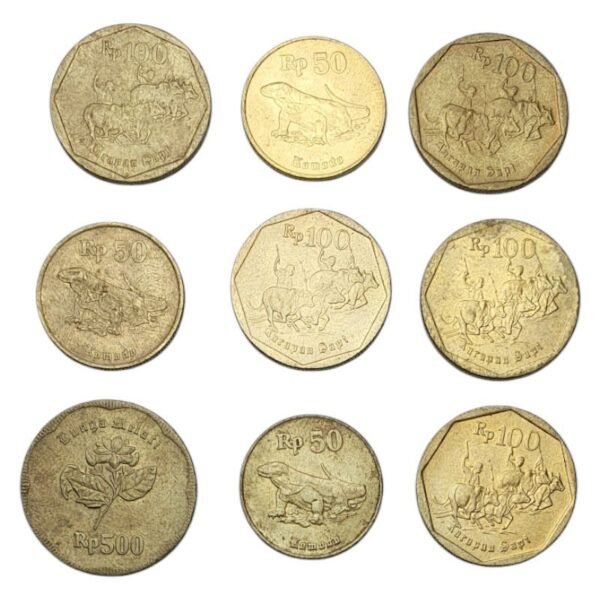 INDONESIA coins lot / 9 pcs.