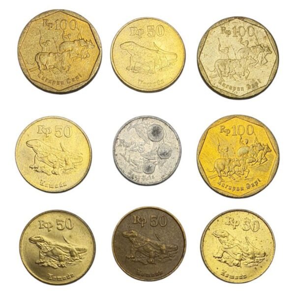INDONESIA coins lot / 9 pcs.