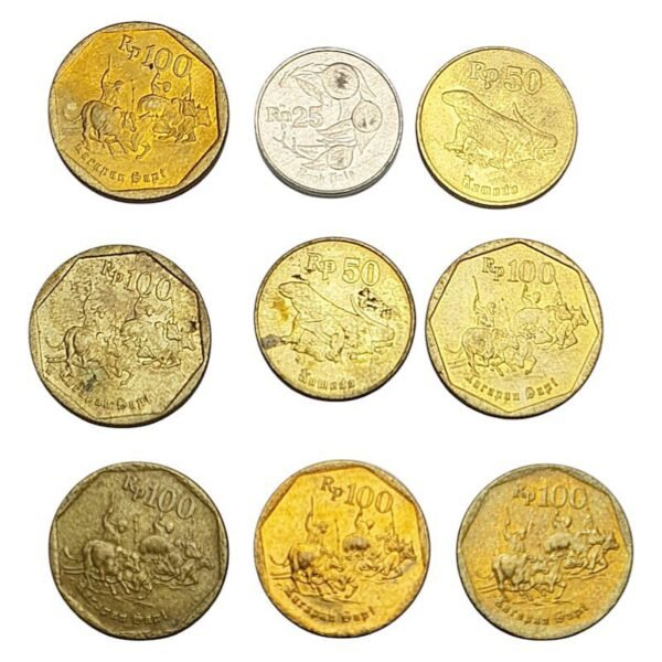 INDONESIA coins lot / 9 pcs.