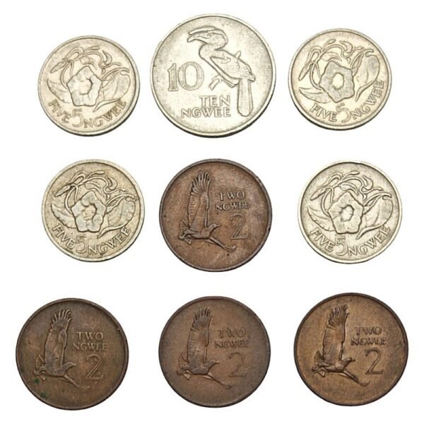 ZAMBIA coins lot 9 pcs.