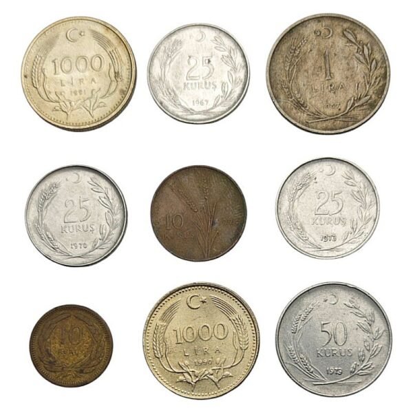 TURKEY coins lot 9 pcs.