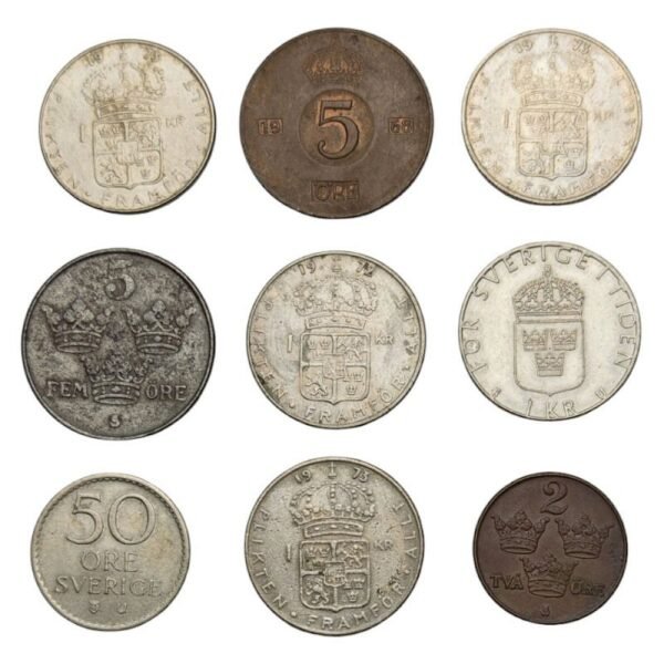 SWEDEN coins lot 9 pcs.