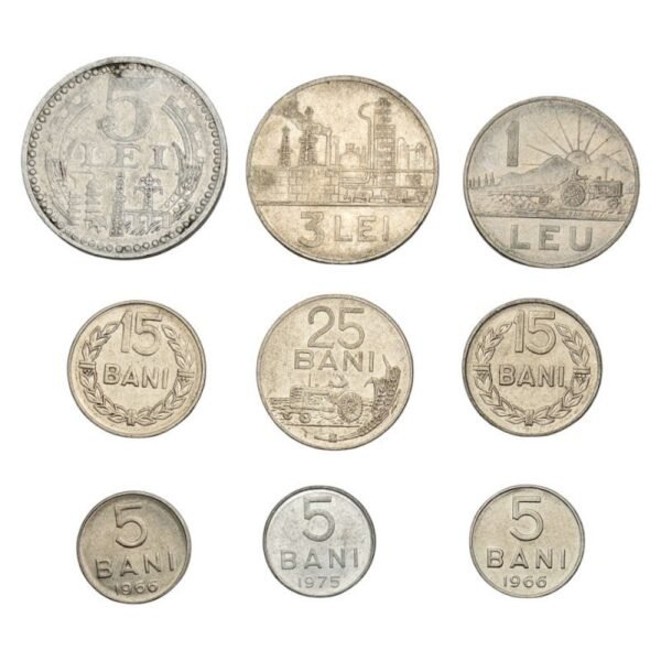 ROMANIA coins lot 9 pcs.