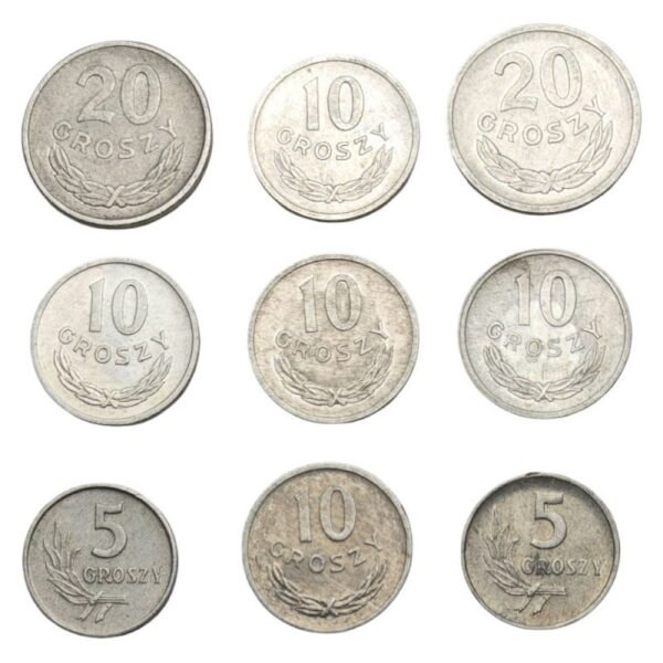 POLAND coins lot 9 pcs.