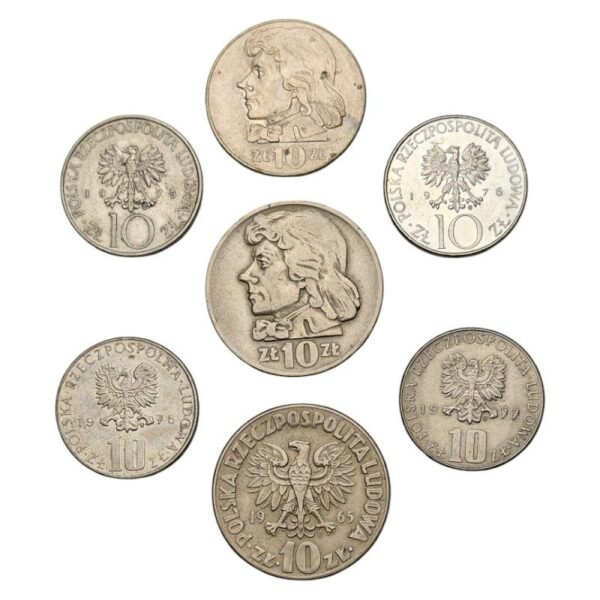 POLAND 10 zlotych coins lot 7 pcs.