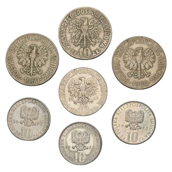 POLAND 10 zlotych coins lot 7 pcs.