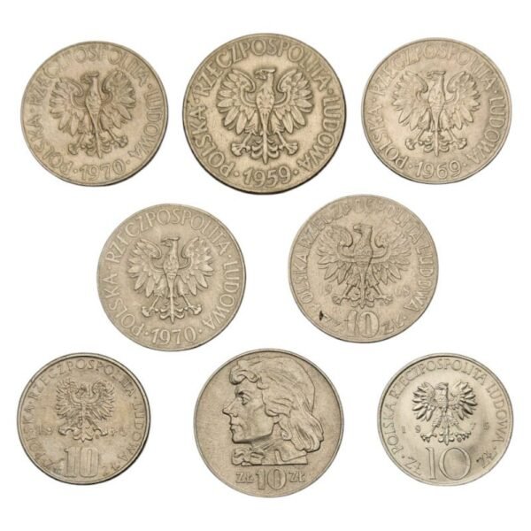 POLAND 10 zlotych coins lot 8 pcs.
